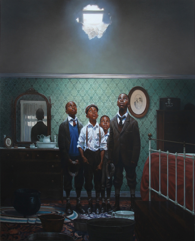 A Hole in the Roof Kadir Nelson (1974 – ) Oil on canvas, 2014